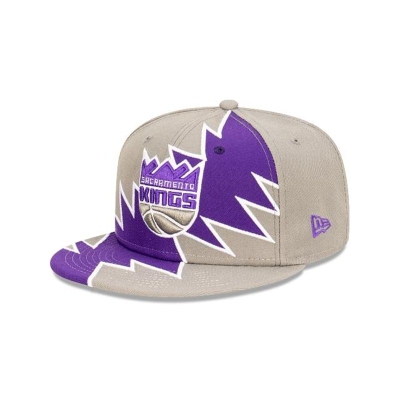 Grey Sacramento Kings Hat - New Era NBA Flash 9FIFTY Snapback Caps USA0795314